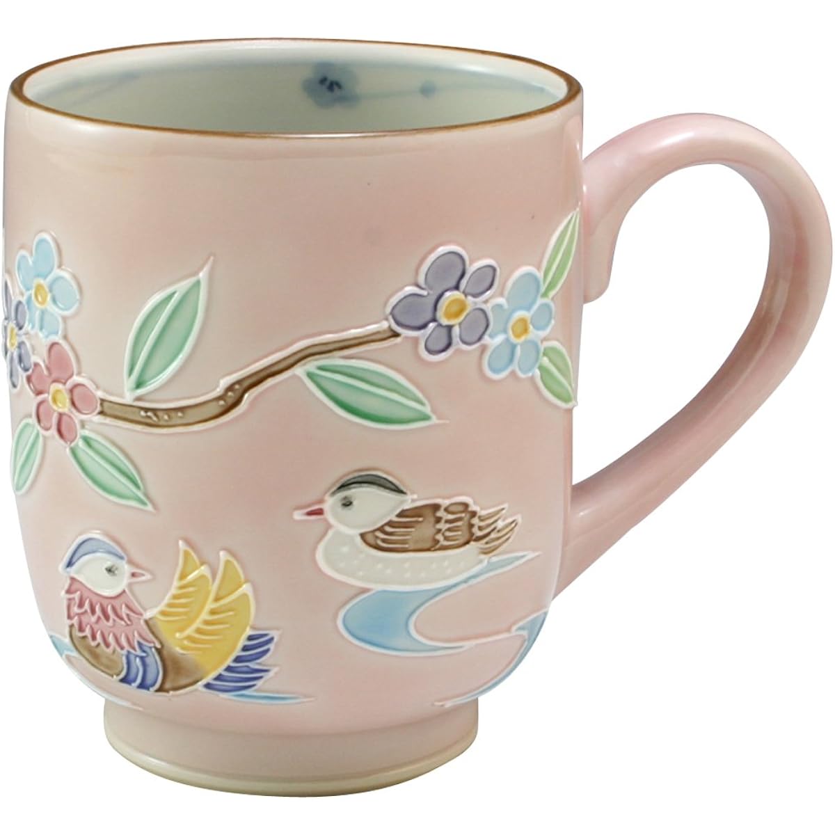 Aito CSK546 Kyoto Kiyomizu Ware Mug Shoho Kiln Interdigital Oshidori (Pink)