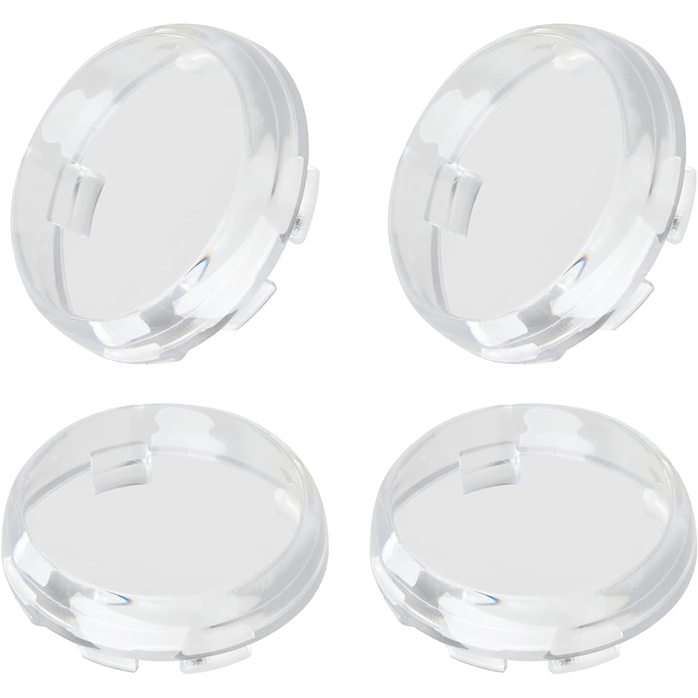 QUASCO Clear Turn Signal Lens Cover for 2 Inch Bullet Motorcycle Blinkers Compatible with Harley Street Glide Special Softail Sportster Road King Fat Boy Pack of 4