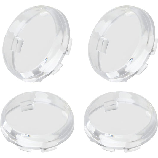 QUASCO Clear Turn Signal Lens Cover for 2 Inch Bullet Motorcycle Blinkers Compatible with Harley Street Glide Special Softail Sportster Road King Fat Boy Pack of 4