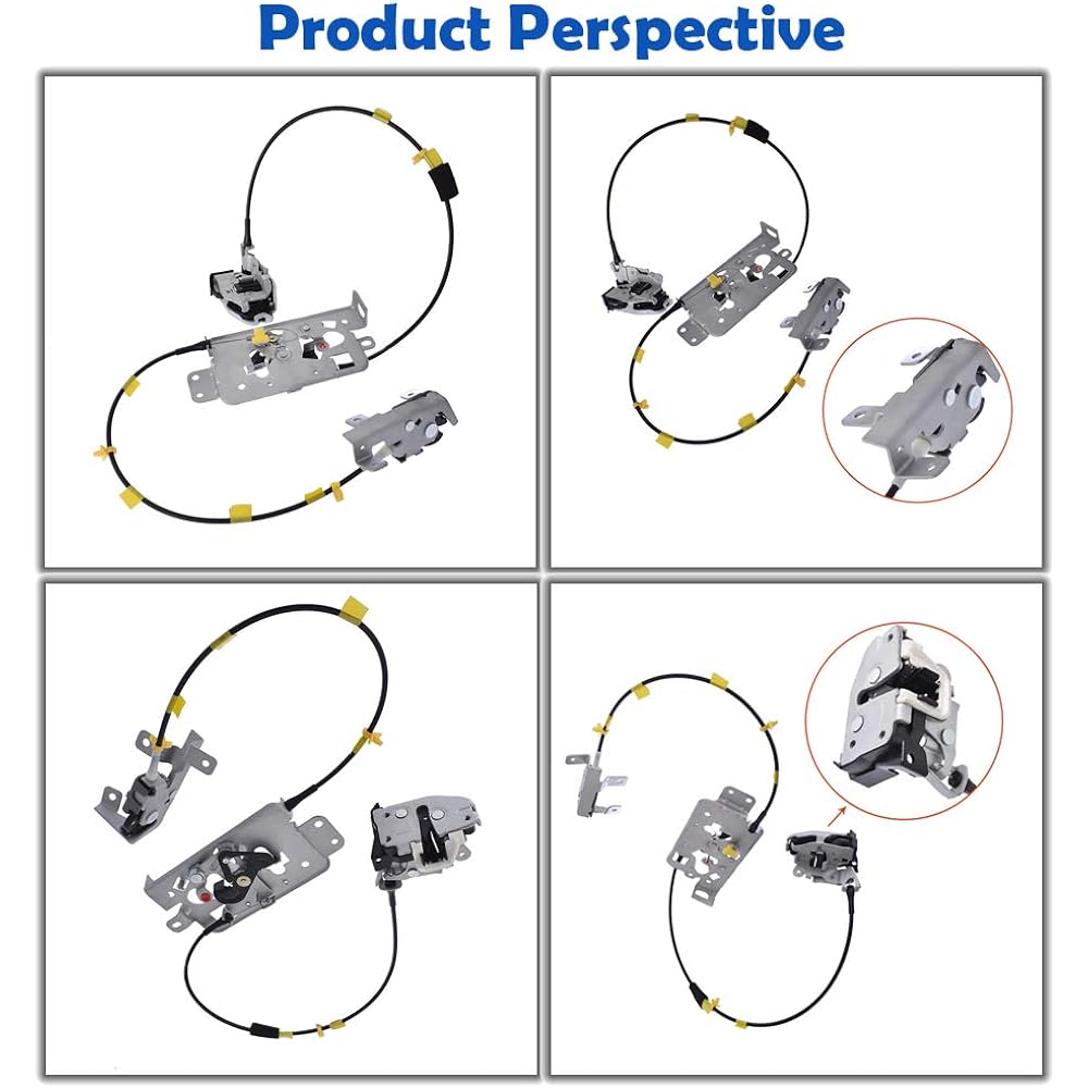 LH Rear left driver's seat side and lower door lock latch actuator and cable assembly 6L3Z18264A01B 8L3Z18264A01B 2004-2008 For Ford F-150