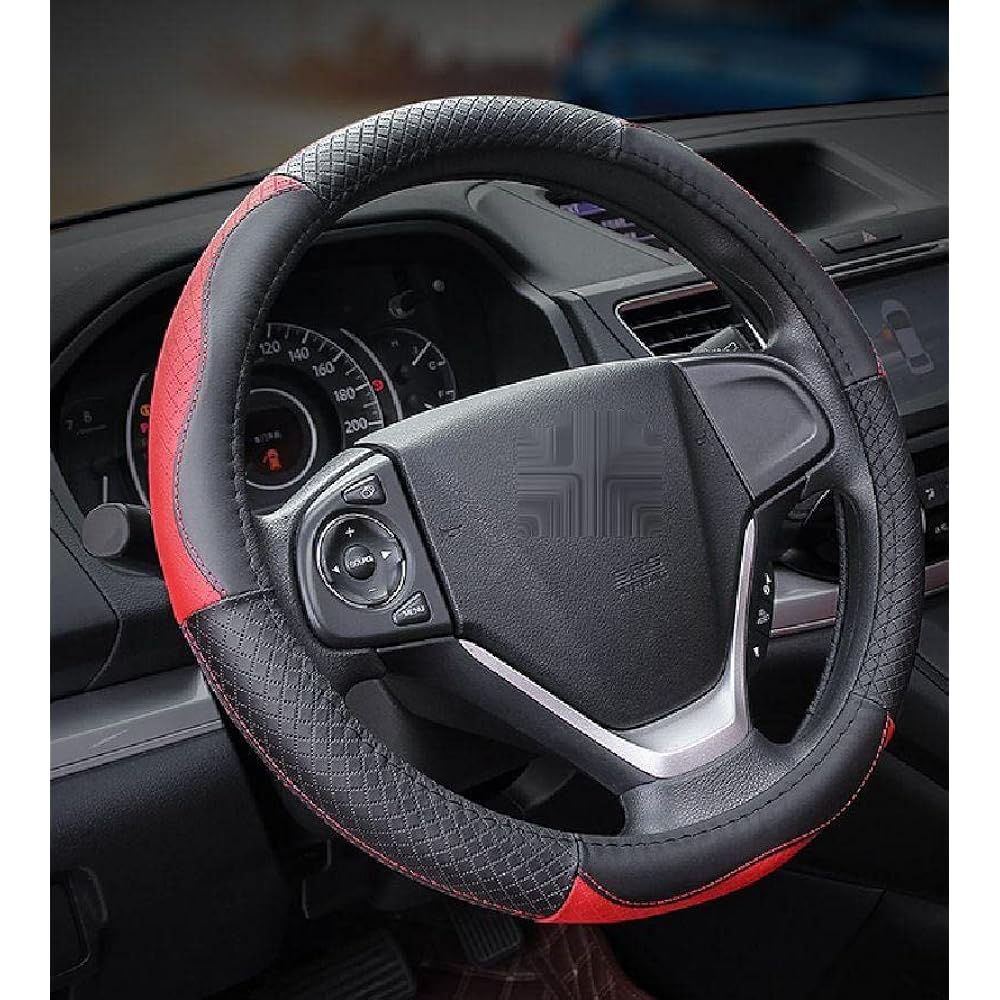 CX-3 CX-5 Atenza Axela Axela Mazda Car Steering Wheel Cover Red Dress Up Parts Accessories Stain Resistant Non-Slip Grip
