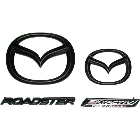 Matte Black Roadster (ND5) emblem set of 4
