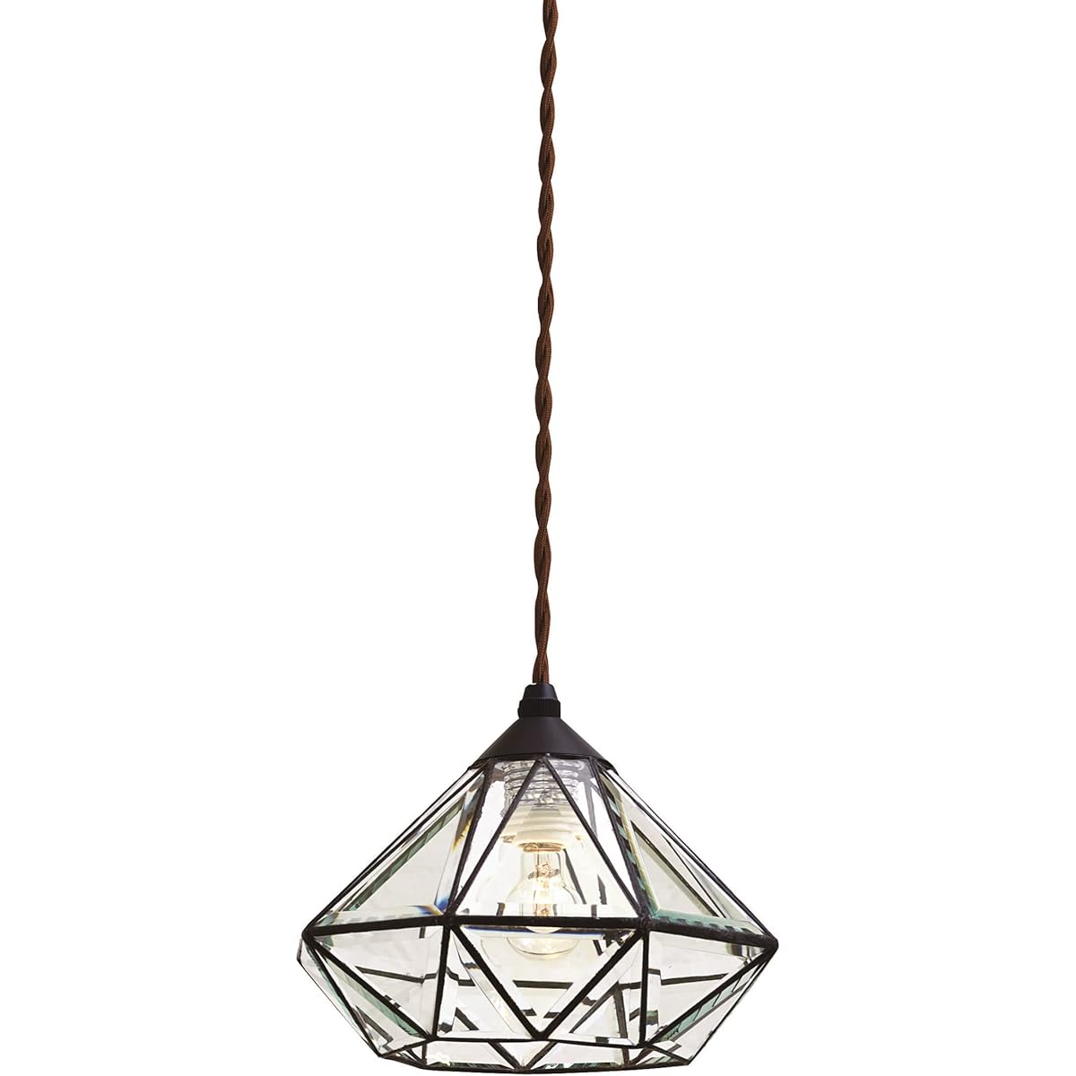 Interform pendant light LT-9683 Roanne with incandescent bulb glass lighting stained glass interior