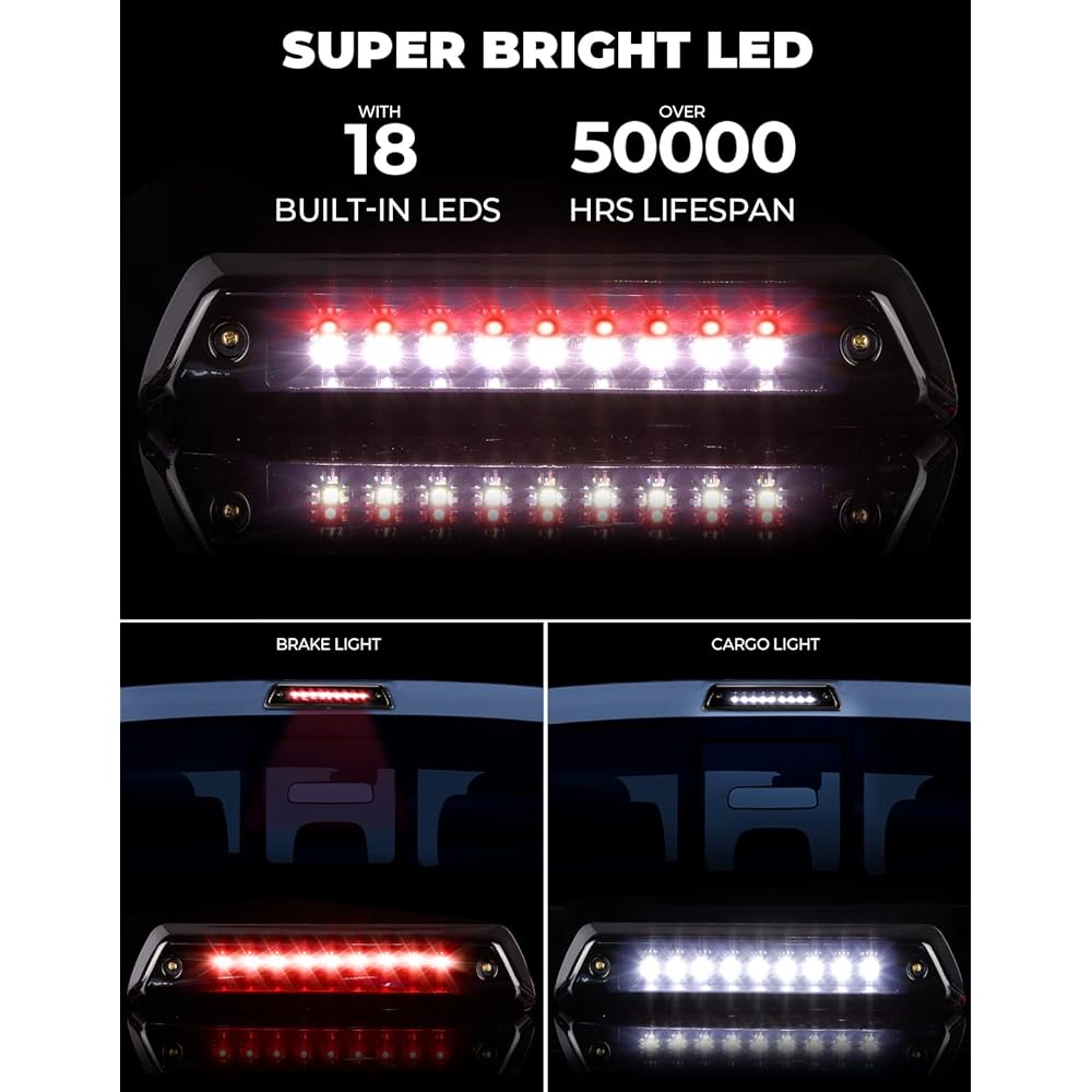 ISSYAUTO F150 Third Brake Light 2009-2014 3rd Brake Light Led for September 14th F150 Smoke