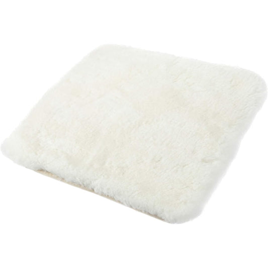 nishikawa [Nishikawa] Luxury Shearling Cushion, Compact Size, Fluffy, 100% Natural Shearling, Stuff Resistant, Stain Resistant, White IHG1009014W