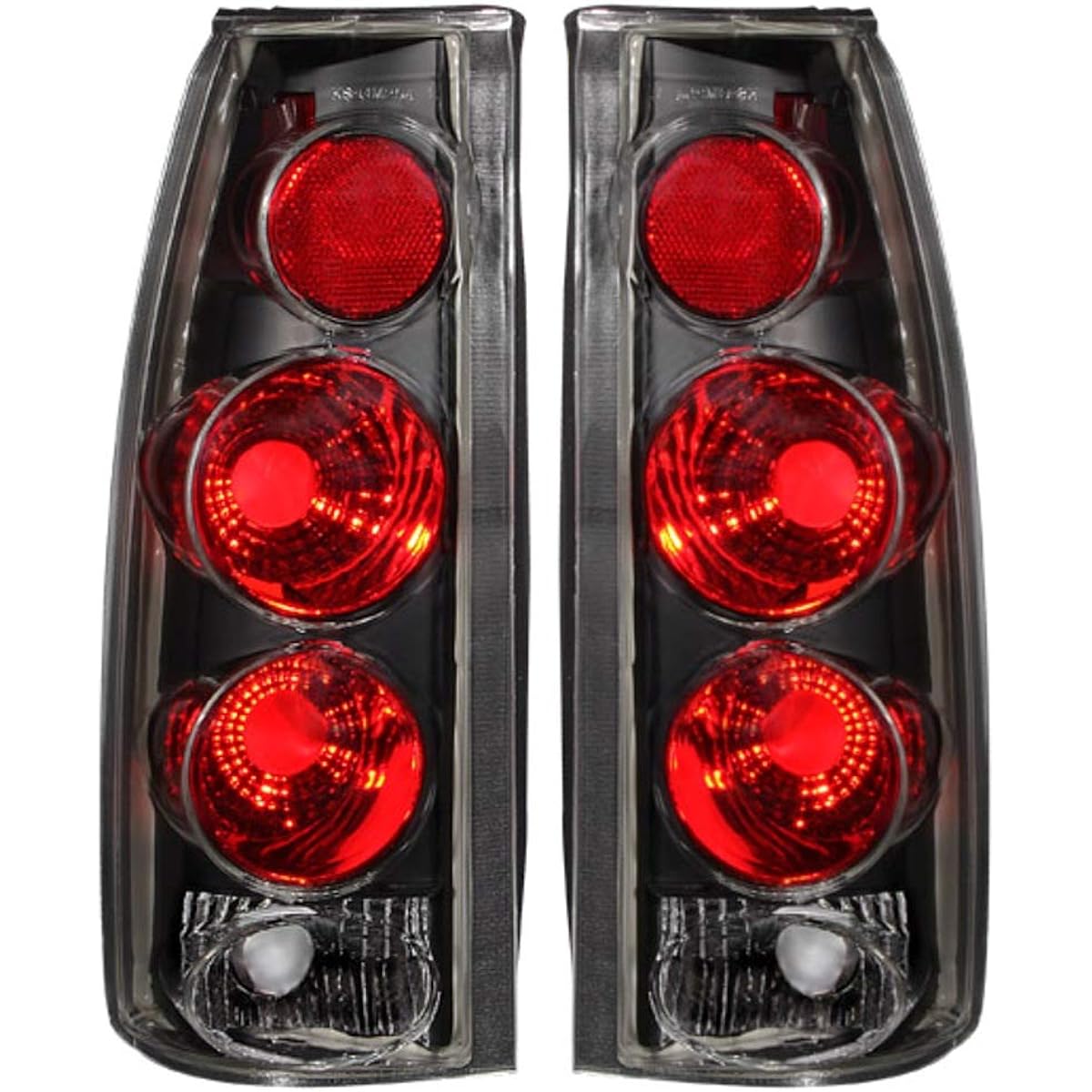 Anzo USA 211019 Chevrolet 3D Style Black Tail Light Assembly- (sold in pairs)