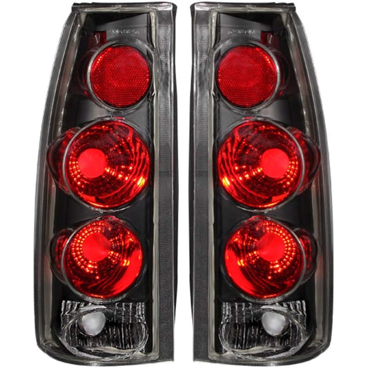 Anzo USA 211019 Chevrolet 3D Style Black Tail Light Assembly- (sold in pairs)