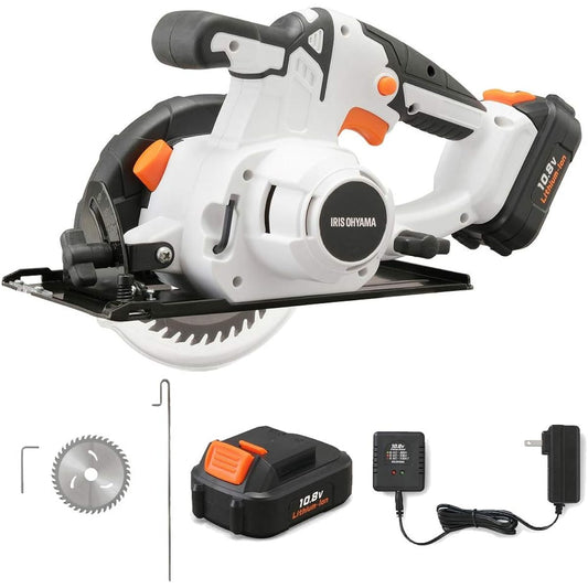 Iris Ohyama Cordless Circular Saw Electric Saw Rechargeable 10.8V Battery Included Blade Diameter 125mm JSC125 [Common Battery Series]
