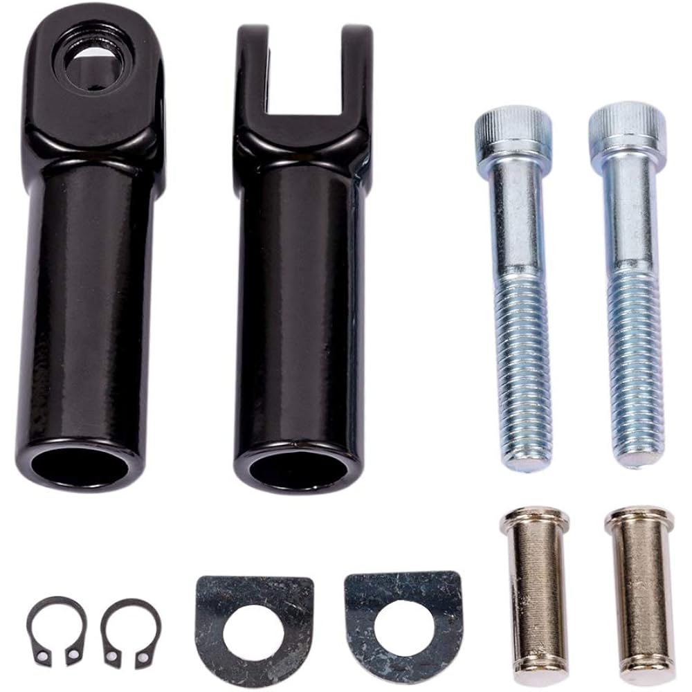 Passenger Footpeg Support Kit Footpeg Mount Clevis for Harley-Davidson Softail 2000-2017 Black 02005