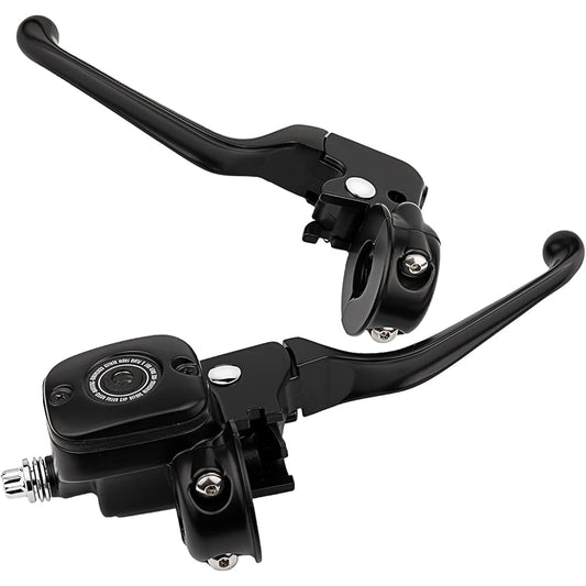 Chern Yueh Handlebar Hand Control Hydraulic 9/16" Single Disc for Harley-Davidson Softail Dyna XL (Matte Black)