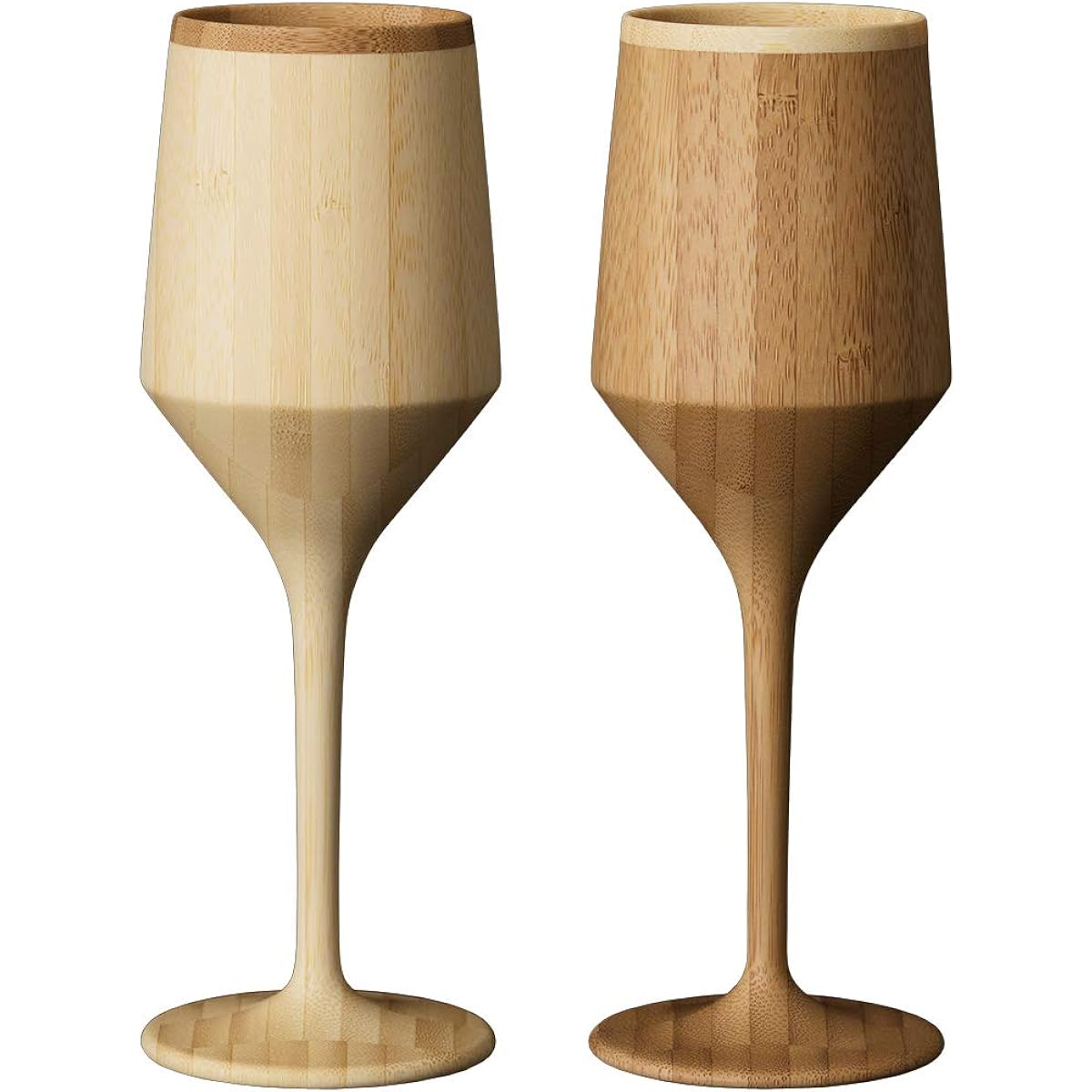 RIVERET Vessel Cocktail Glass Sherry 180ml Pair Set Bamboo Dishwasher Safe White/Brown RV-112WB