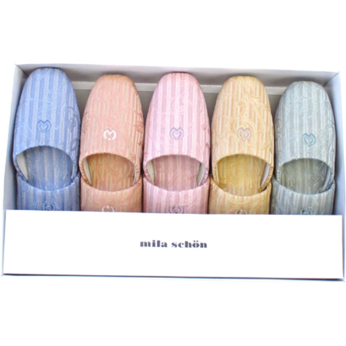 Okumura slippers gelata milashon M size pink & blue & green & yellow & orange 5 pair set NRAA5900YE