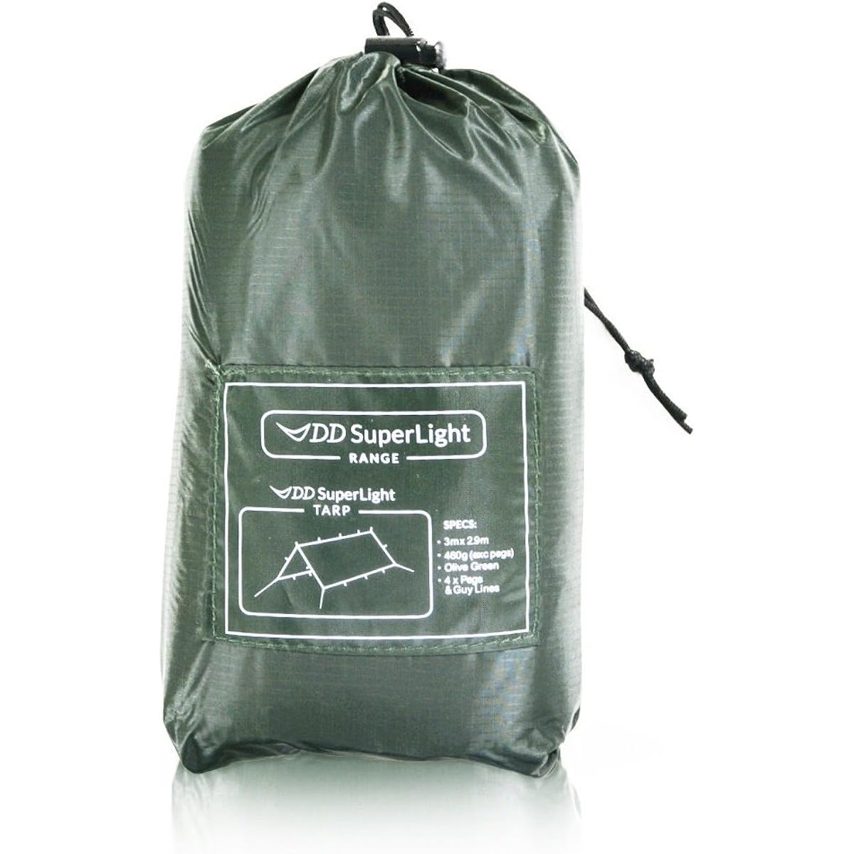 DD SuperLight Tarp Light and compact, perfect for hammock shelters (Olive green) [Parallel import goods]
