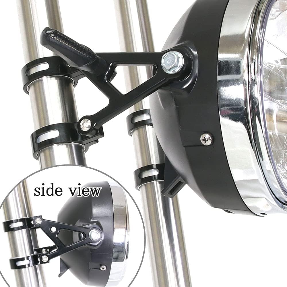 Headlight stay for fork billet aluminum 54mm 52mm 50mm φ54 φ52 φ50 Black Black Aluminum headlight holder Naked specification Machined aluminum