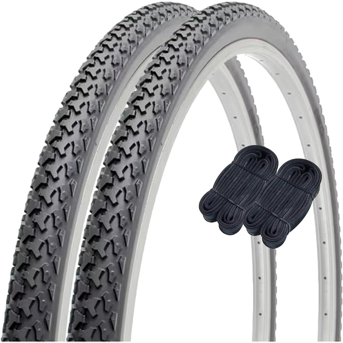 Shinko 27 Inch Bicycle Tire Tube Set of 2 Each Pair Standard Tire 27 x 1 1/2 Black W/O SR197 60343