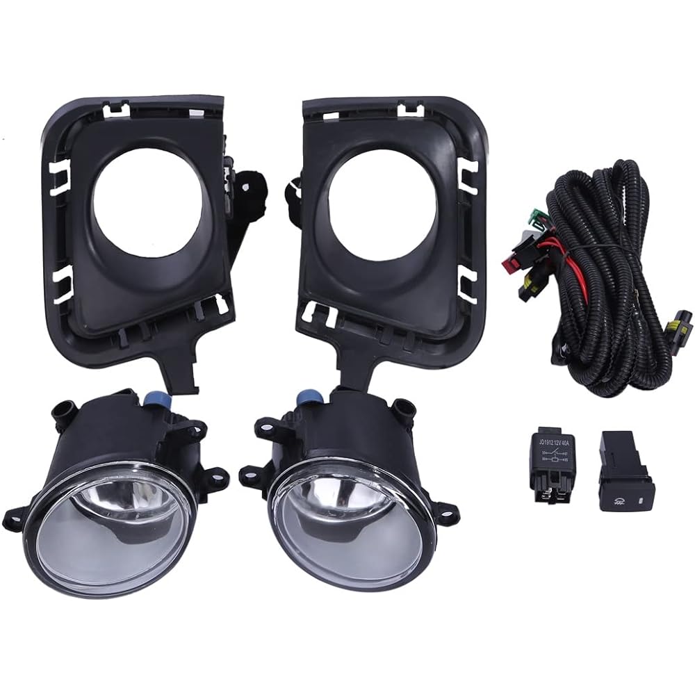 CustomDivine Toyota Aqua NHP10 Fog Lamp Kit Full Set with Left and Right Fog Covers Front Lamp Glass Lens TOYOTA AQUA External Product (Set)