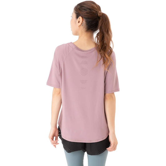 [necker] Women's Yoga Wear, Tops, Short Sleeve T-Shirt, Sportswear, Stretchy, Quick Drying, Sweat Absorbent, Yoga, Hot Yoga