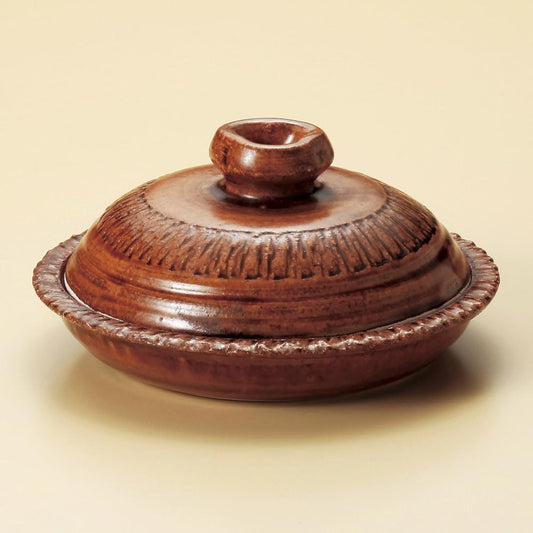 American glaze (handmade) No. 7.5 round pot (Banko ware) [23 x 11.5cm 1600g] [Suppon pot] Open fire OK Handmade | Restaurant, Inn, Japanese tableware, Restaurant, Stylish, Tableware, Commercial use