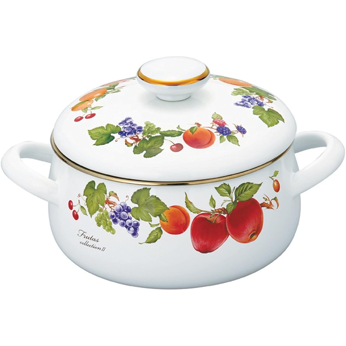 Fuji Enamel Two-Handed Pot 20cm Fruitus Collection 2 FTC-20W