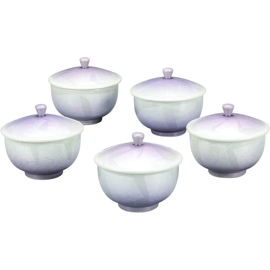 "Kutani ware" Assembled with lid, silver color purple K7-762