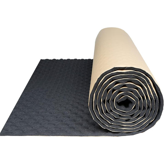 uxcell Thermal Insulation Mat, Foam, Front Fender Engine, Car Insulation Mat, Heat Reflection, Sound Absorption, Sound Insulation Material, Cold Insulation, General Purpose, Black, 19.7 x 19.7 inches (50 x 500 cm)