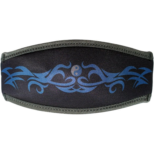 SeaCanary Snorkeling Diving Mask Strap Cover Tribal Line Black