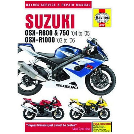 (SBSC) SUZUKI GSX-R600 750 & 1000 03-'06 Technical Repair Manual