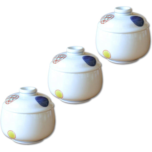 Chawanmushi bowl Chawanmushi bowl set of 3 Tableware set Arita ware round pattern pattern