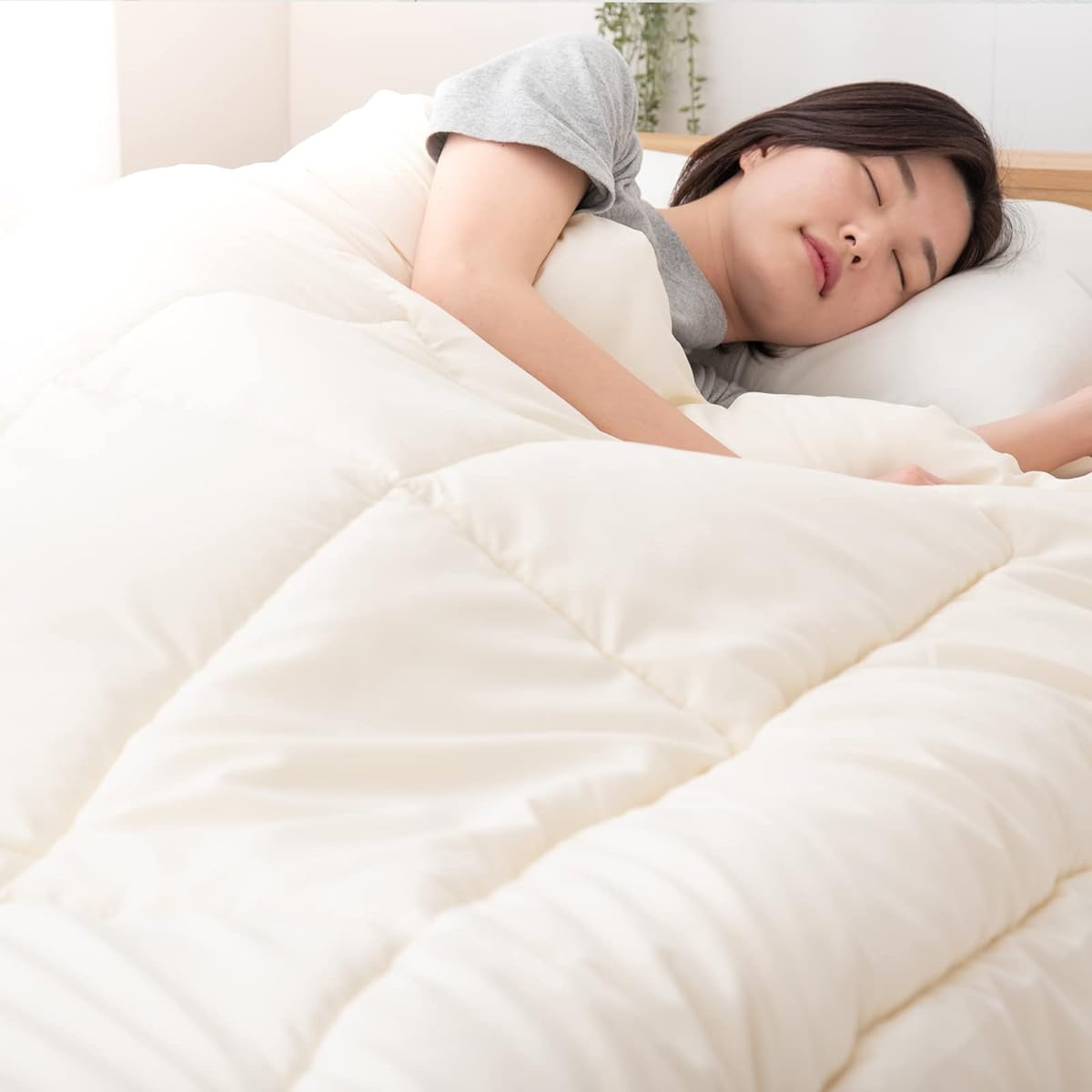 Tansu no Gen Comforter, Single, Made in Japan, Washable [Twice the heat retention power of feathers! ] Thinsulate All-over Teijin Mighty Top II ECO Anti-mite Antibacterial Odor Resistant Generic 10119073 (87107)
