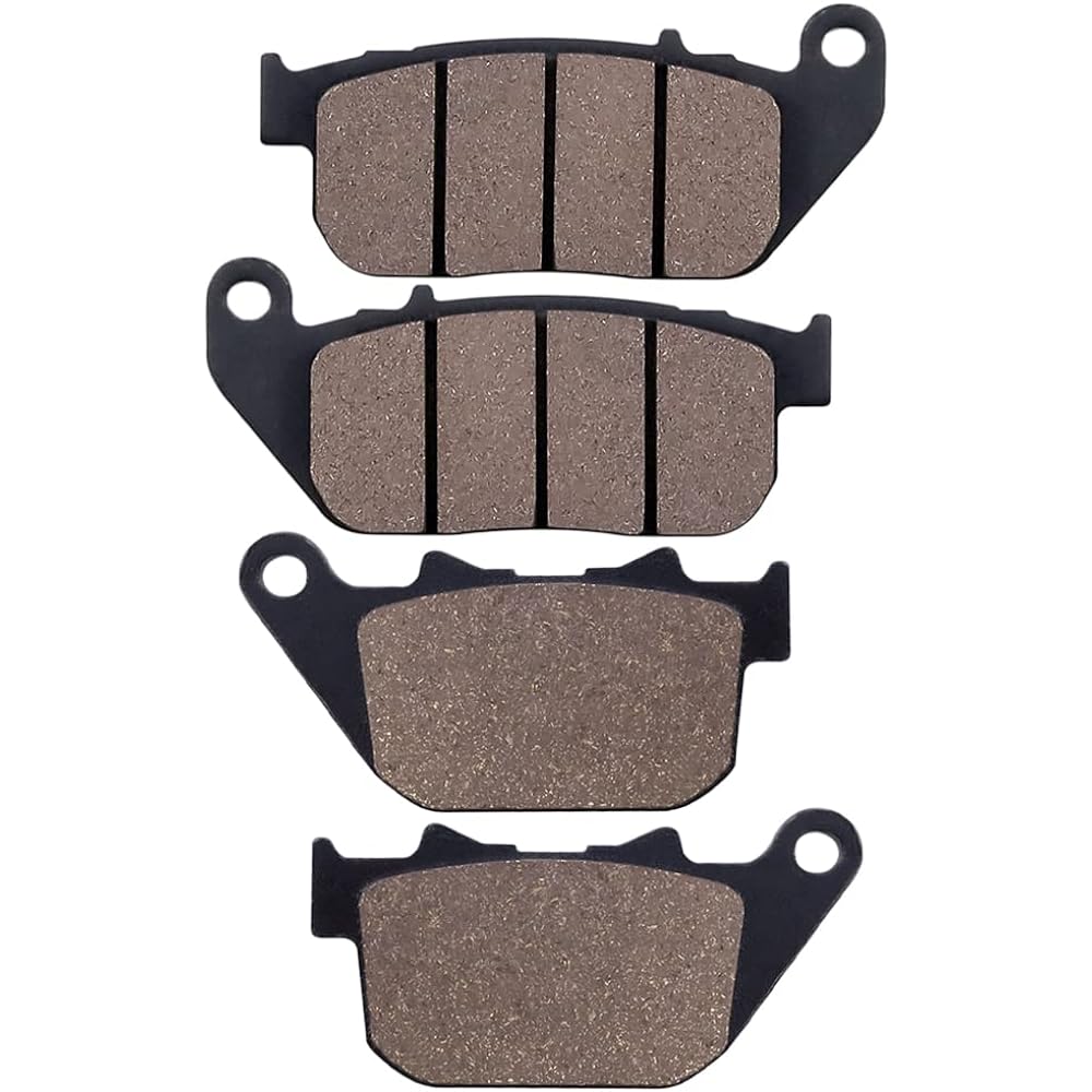 Cyleto Front and Rear Brake Pads Harley-Davidson XL883 XL 883 Sportster Standard 2004-2008 / XL883C Sportster 883 Custom 2004-2010