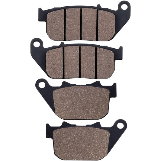 Cyleto Front and Rear Brake Pads Harley-Davidson XL883 XL 883 Sportster Standard 2004-2008 / XL883C Sportster 883 Custom 2004-2010