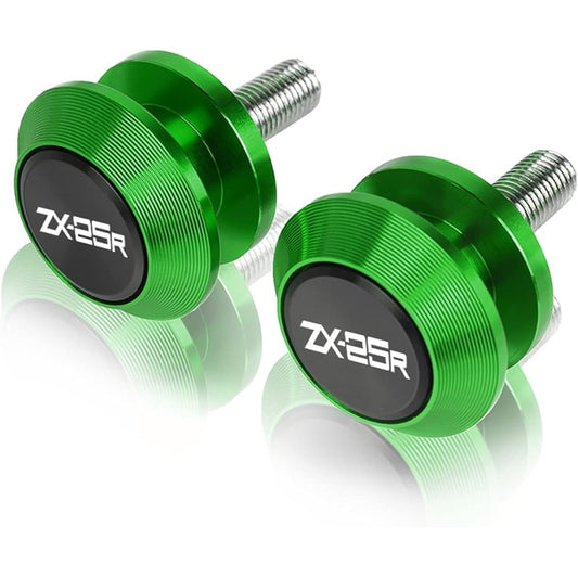 Stand Screw Slider Motorcycle Parts Swing Arm Spool Slider M10 Bracket Screw Suitable for Kawasaki ZX-25R ZX25R 2020 2021 CNC Aluminum (Color: Green)