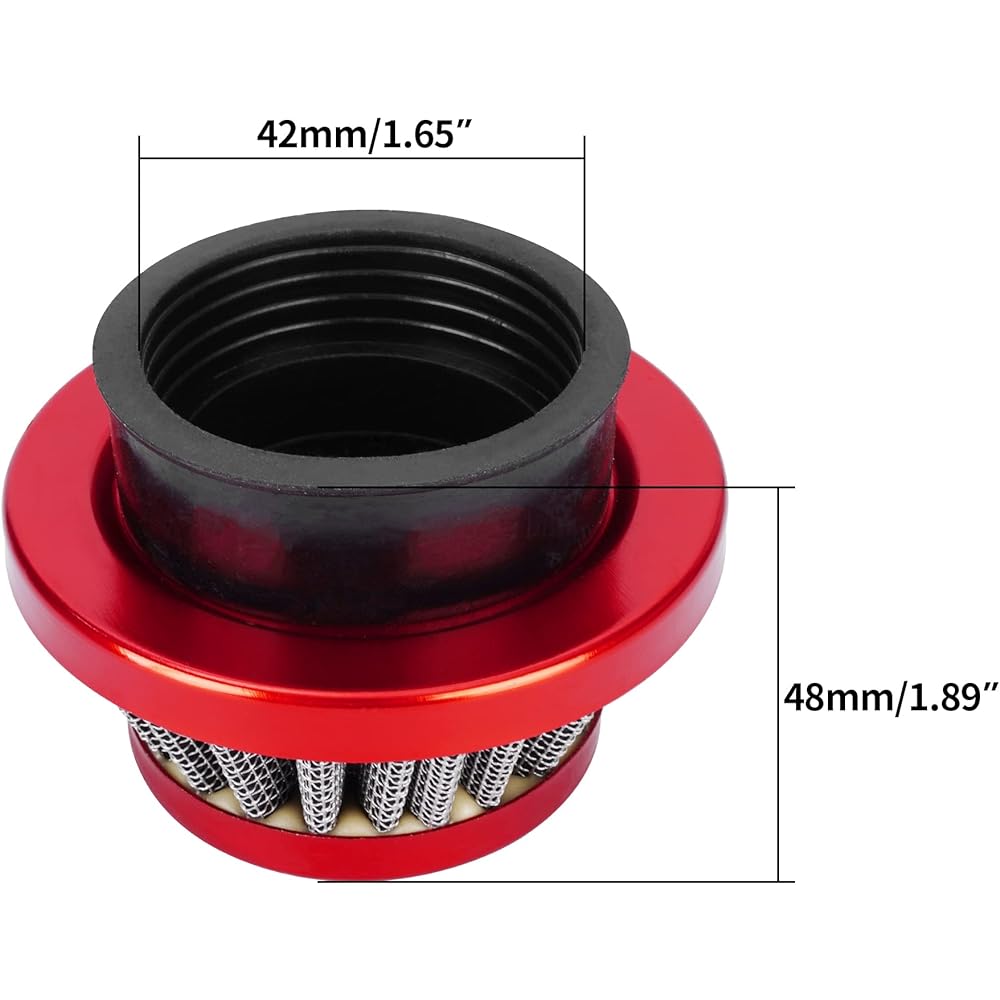 RUTU 42mm Auto Bayer A Filter Universal Mini Bike Filter ATV IR Filter 2 Stroke Dart Bike Pocket Bike Red