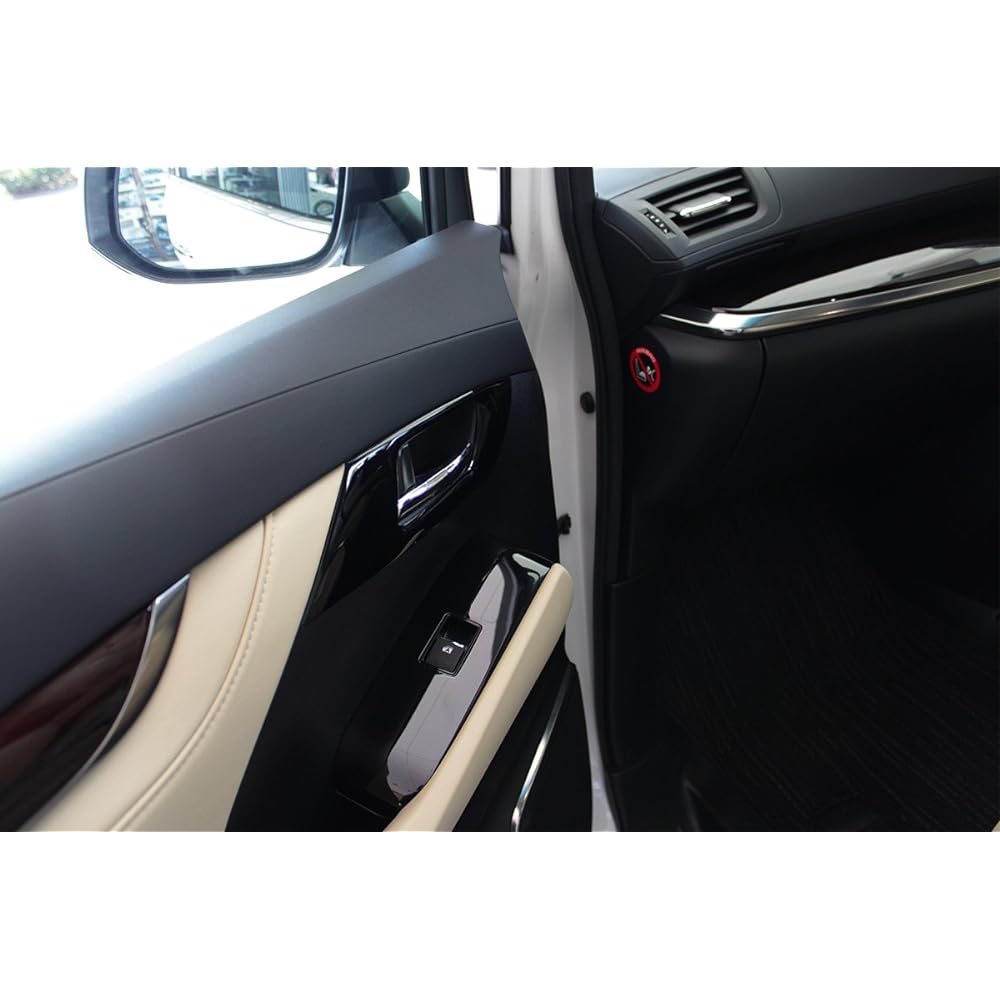 SecondStage Alphard Vellfire 30 Series Front Door Bezel Panel Piano Black/T309BLK