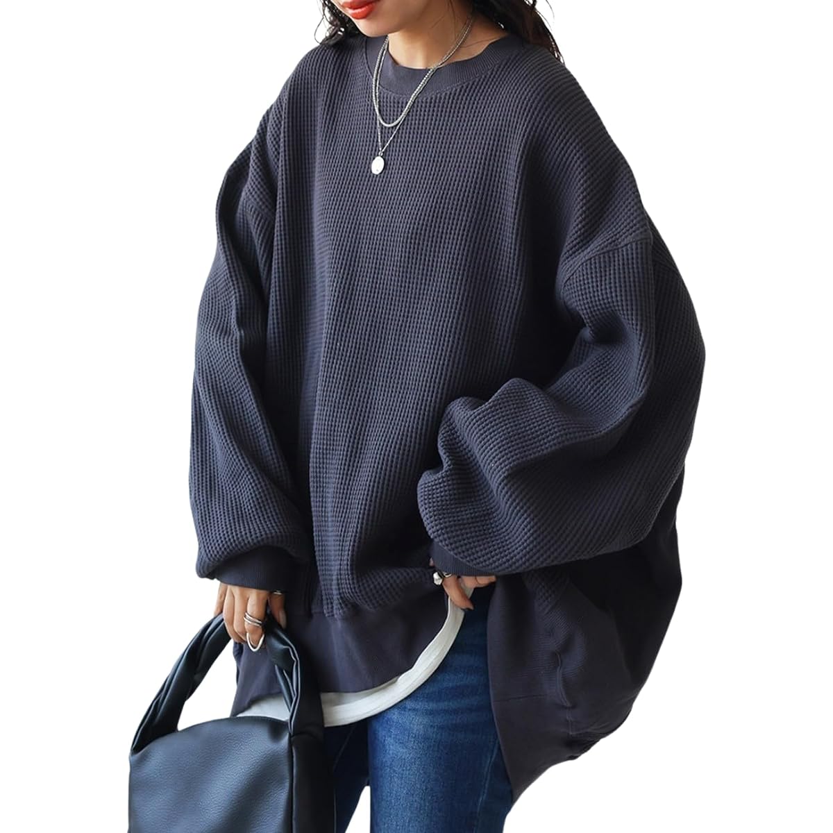 [antiqua] Side Rib Pullover Sweatshirt Women's Long Sleeve NA-00439