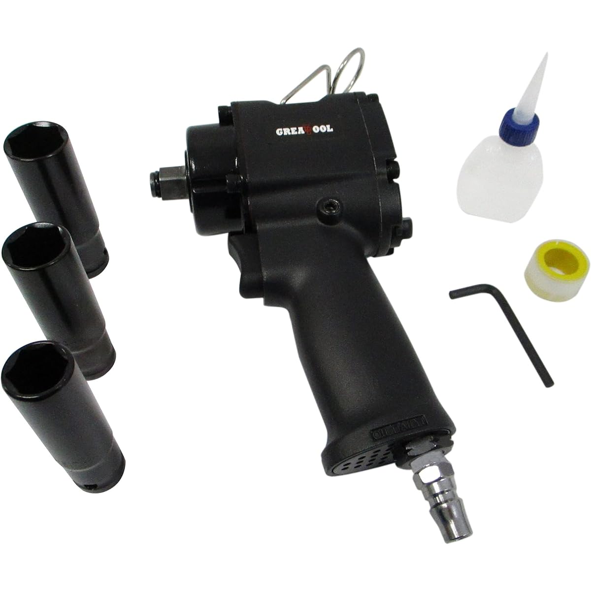 Great Tool Air Impact Wrench Set Short 450N・m GTAW-S450
