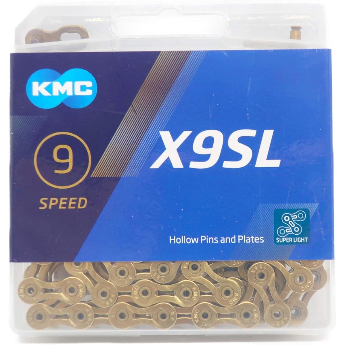 KMC X9SL Chain 9 Speed/9s/9 Speed 114Links (Gold) [Parallel Import]