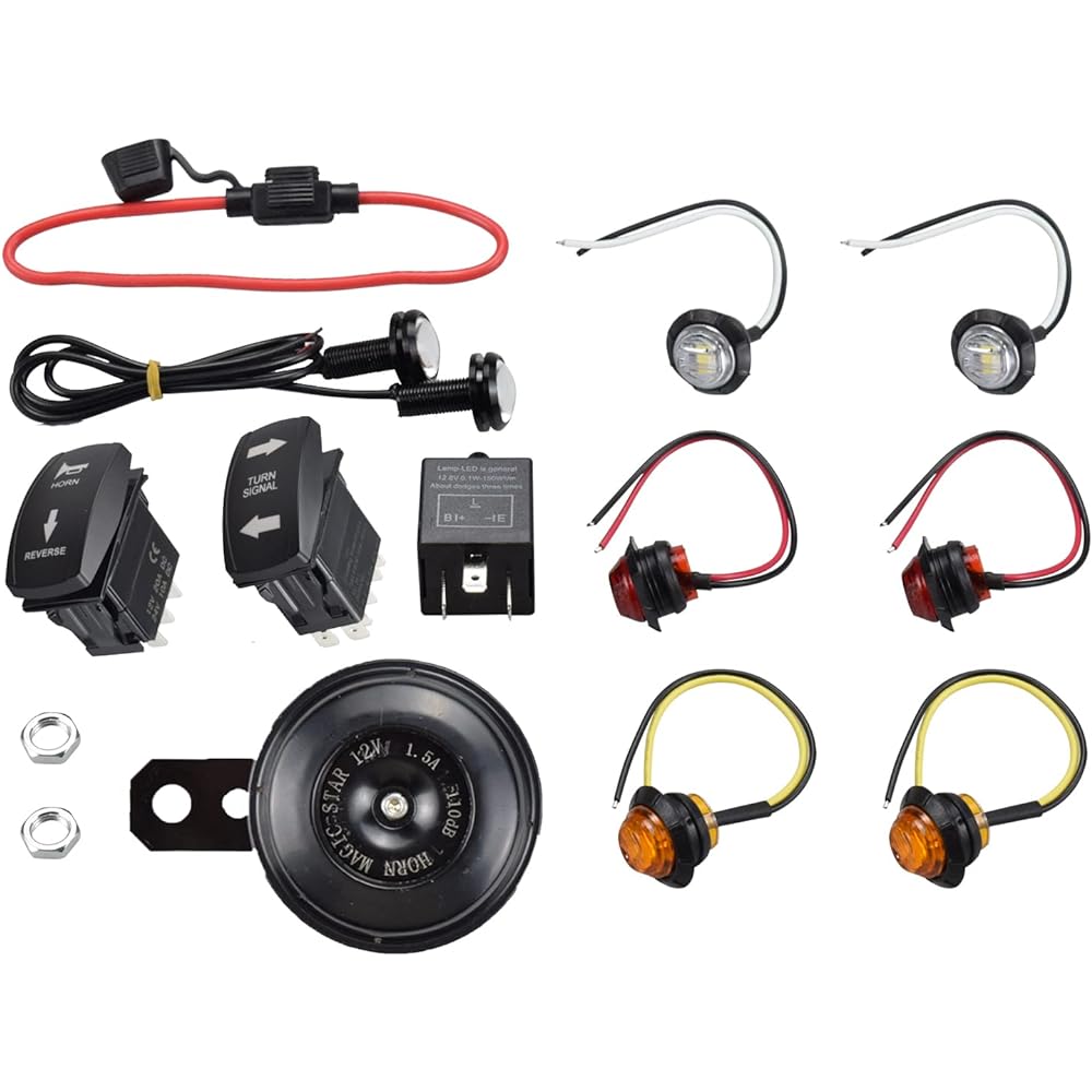 Universal ATV UTV SXS Streigal Kit Winker Light Locker Switch Horn Flusher Relay