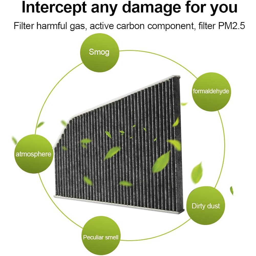 Screw RHINO TESLA MODEL x Cabin air filter activated carbon 5 -layer Filter Long life & stronger filtration air volume