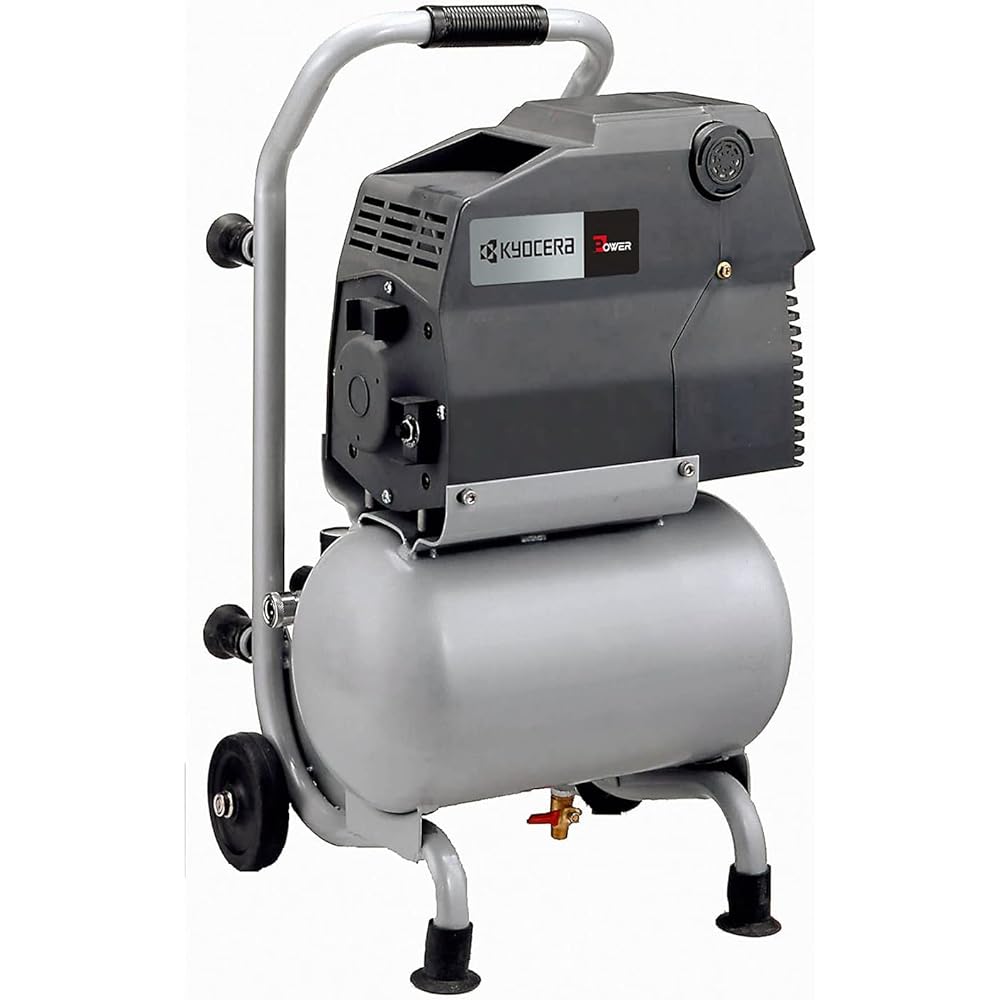 Kyocera Old Ryobi Air Compressor ACP-60 10L 698450A [Easy air supply with oil-less structure and 1 horsepower high power] Maximum pressure 0.78Mpa Air tank capacity 10L Discharge air volume 60~70L/min Air hose 5M Air gun