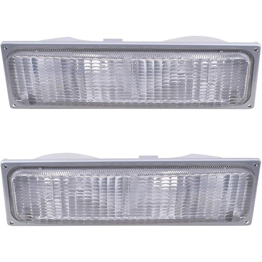 Retail replacement driver and passenger seat set Park signal front marker light 1990-1993 C1500 C2500 K1500 K2500 Pickup truck compatible