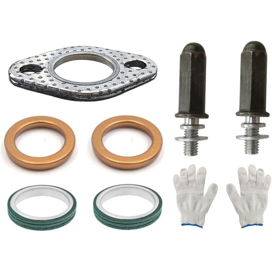Applicable to GY6 ATV 50cc 60cc 80cc 90cc 110cc 125cc 150cc 200cc scooter exhaust pipe bolts, gaskets, gloves.