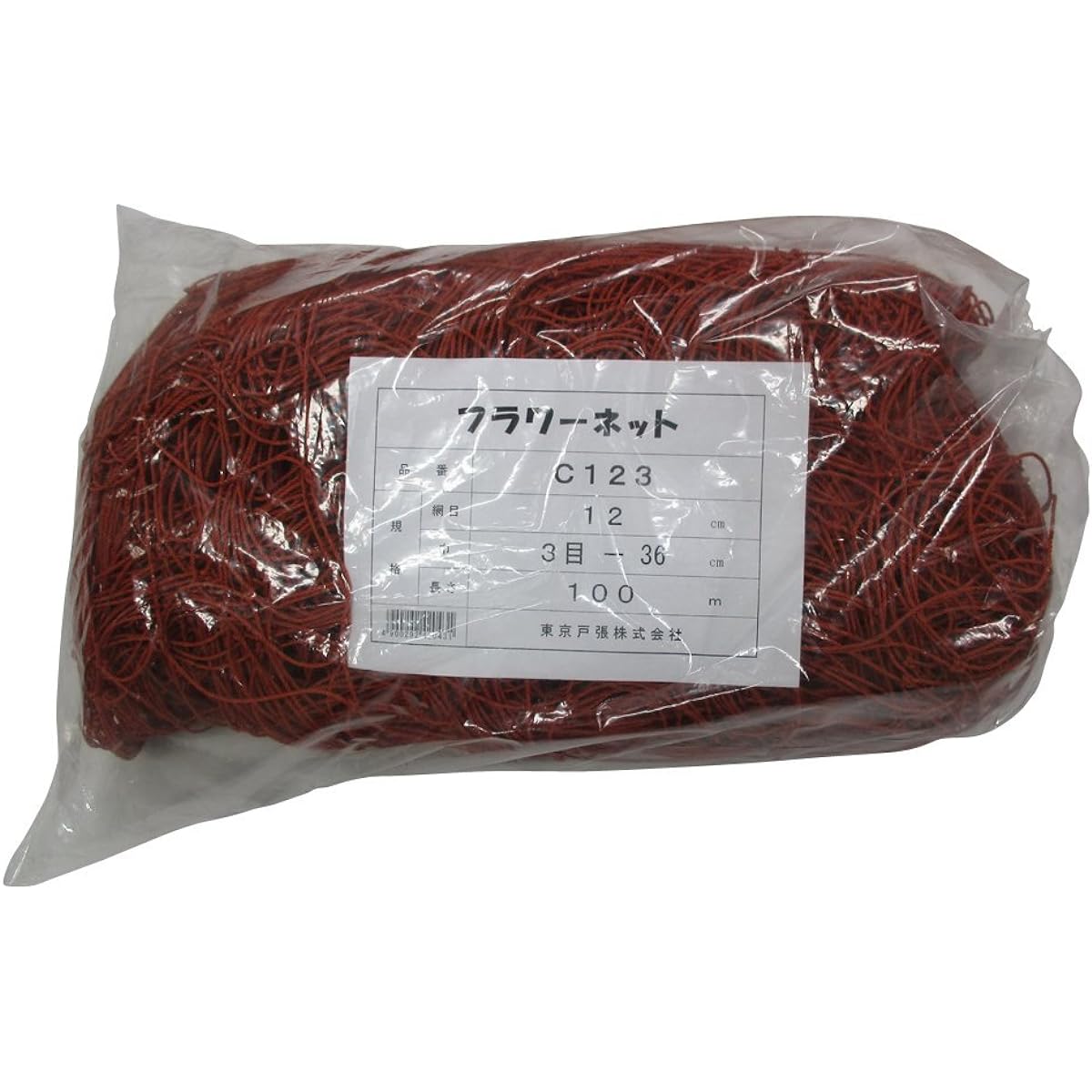 Tokyo Tobari Flower Net C Type 12cm square 3 stitches x 100m [Brown/400d x 24 strands] C123 522043