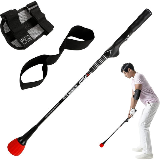 LAMPTOP Golf Practice Swing Equipment Golf Practice Swing [Set of 3] Swing Practice Swing Stick [Sounds at Impact] Swing Trainer Golf Swing Practice Equipment Golf Practice Machine Correction Band Elbow Brace Form Correction Warm-up Increased Flying Dist