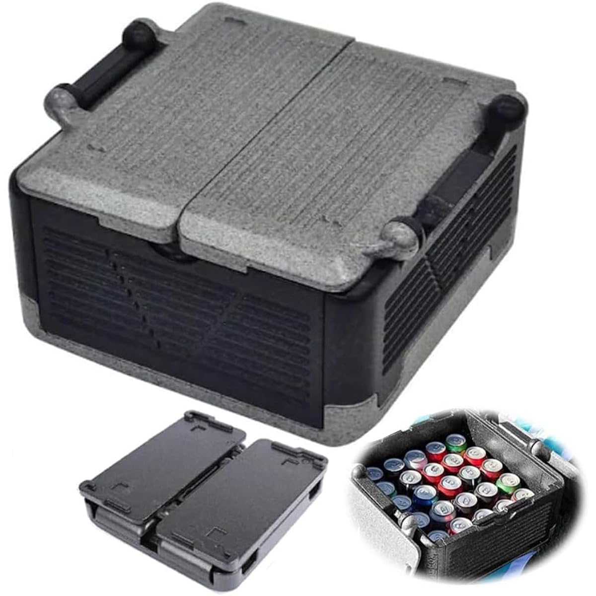 iimono117 Flip Box Folding Cooler Box Lightweight Large Capacity Cold/Heat Insulating Stackable Storage Box Cooling Bag Eco Bag Camping Barbecue Outdoor