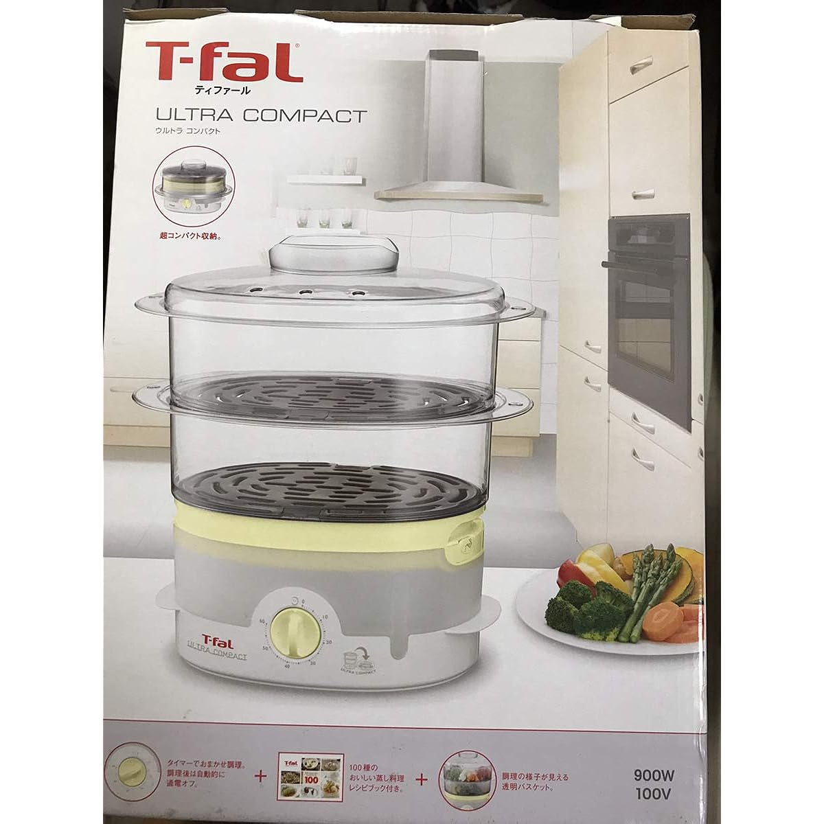 Tefal Electric Steamer Steam Cooker Ultra Compact VC100571