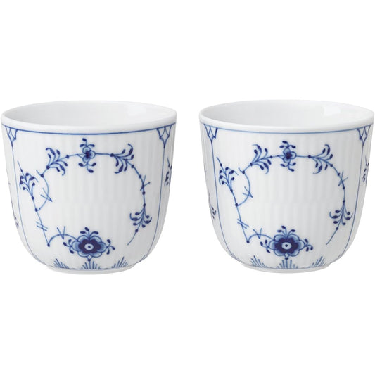 ROYAL COPENHAGEN [Regular Import] Royal Copenhagen Blue Fluted Plain Cup Pair Height Approx. 6cm Wedding Gift Present 1062453
