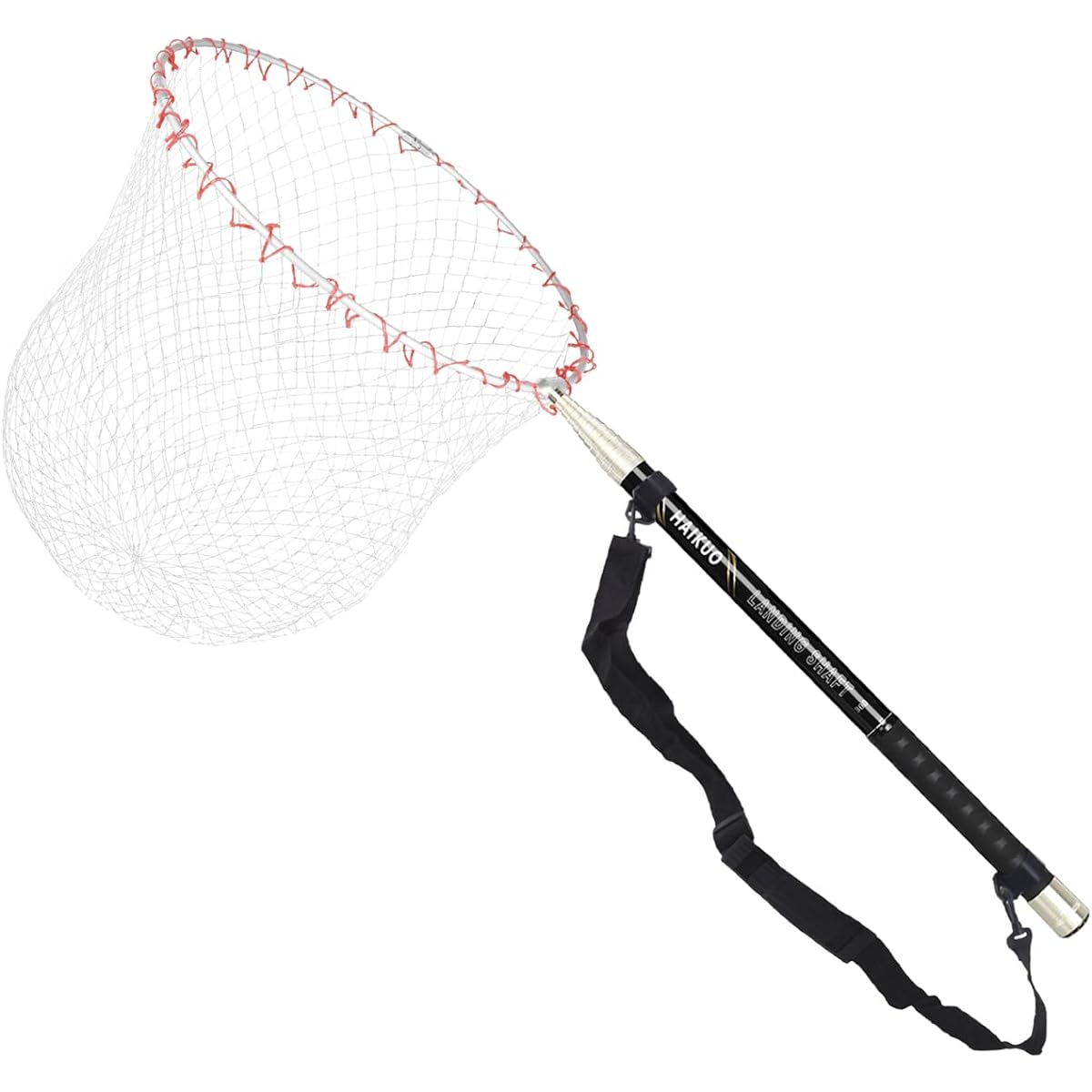 HAIKUO Landing Net Ash Net Made of Carbon Adjustable Length Can be Fixed in the Middle Total Length 1.4M/3M/4M/5M Telescoping Small Jointed Ball Handle Landing Pole Set of Iso Beads