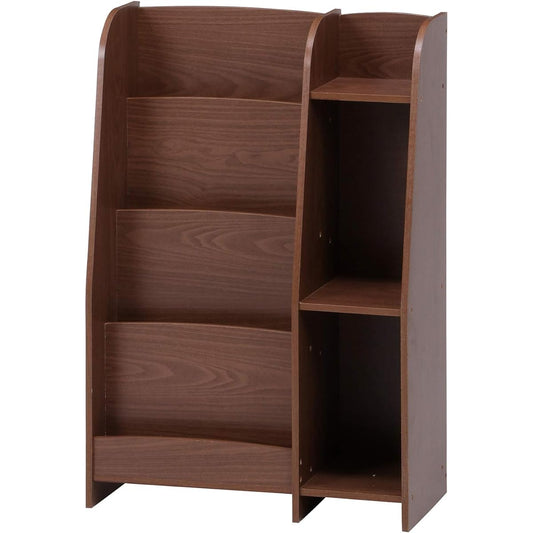 Fuji Boeki Bookshelf Book Rack Display Rack Width 60cm Medium Brown Storage Compact 99549