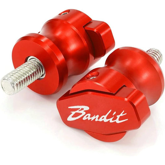 Motorcycle Swing Arm Bobbin Spool Motorcycle Accessories Swing Arm Spool Slider Swing Arm Stand Screw For Suzuki GSF Support 1250N/S Bandit 1200N/S Bandit 2004-2010 Bandit (Color: Red)